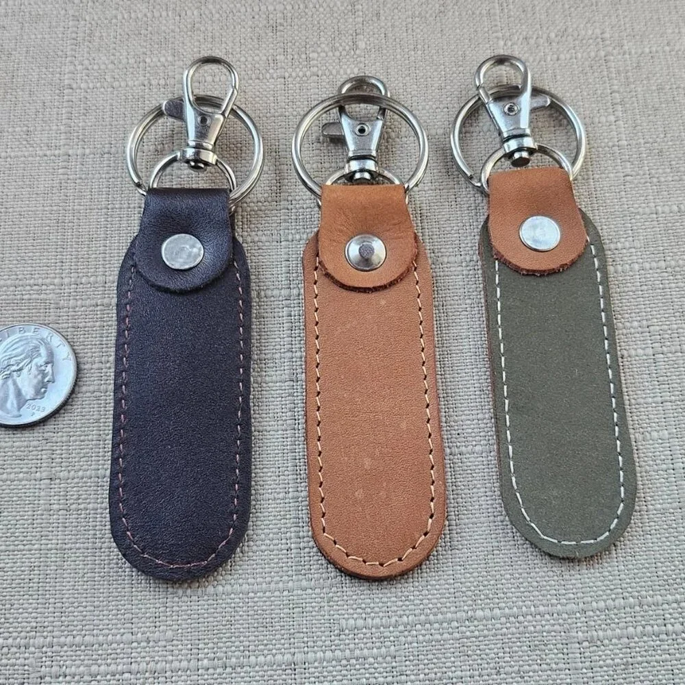 Keys Holder Genuine Leather Keychain Set of 3 Handmade Key Chain Keyrings New